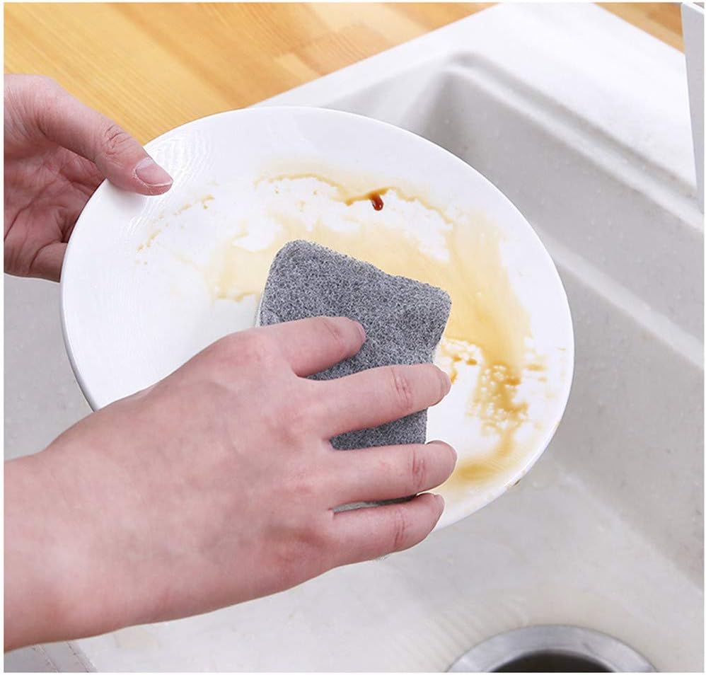 Reusable Sponges for Dishes, Magic Cleaning Sponges Eraser Sponge, Non-Scratch Scrubbing Sponge for Kitchen Dish Wash And Bathroom Cleaning, Pack of 5,Gray,10PCS: Kitchen & Dining