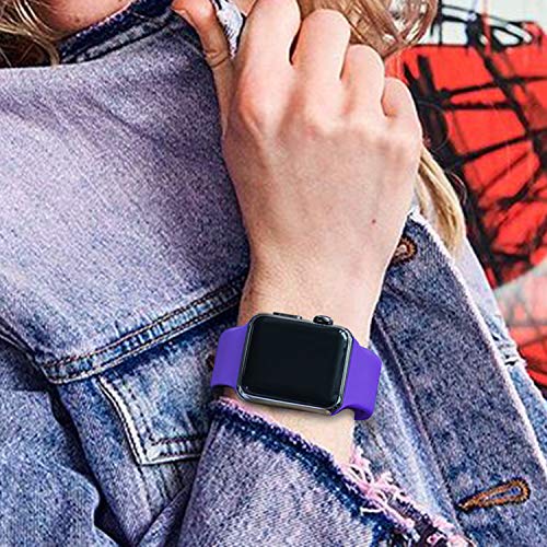 IDON Sport Watch Band, Soft Silicone Replacement Sports Band Compatible with Watch Band 2018 Series 4/3/2/1 38MM 40MM 42MM 44MM for Watch All Models