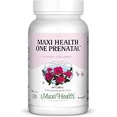 Maxi Health&reg; Prenatal Vitamins for Women, Iron &amp; Folate (60 Day Supply) | Kosher | Prenatal with Iron, Folate, Choline &amp; D3 | Pregnancy Support | Non-GMO | Doctor Formulated