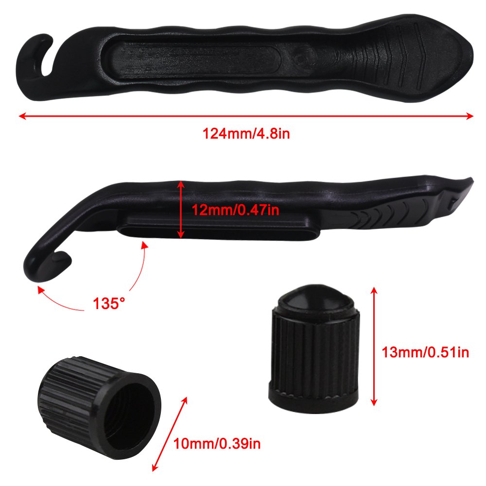 Black FGbiketirelever FineGood Hardened Plastic Bike Flat Tire Tool