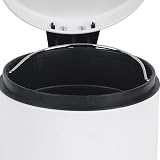 Beldray 3L Round Pedal Bin Stainless Steel Soft Close White 16.8x24cm view 8