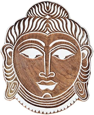 Budha Face WOODEN BLOCK STAMPS HAND CARVED PRINTING BLOCK TEXTILE PRINTING