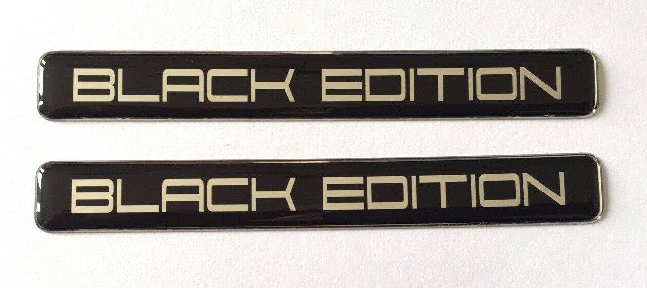 2 x 150mm BLACK EDITION Domed Stickers/Decals