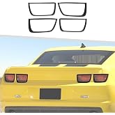 Jimen for Camaro Taillight Cover, 4PCS Rear Tail Light Bezel Cover Trim Exterior Accessories Compatible with Chevrolet Camaro 2010-2013 (Matte Black)