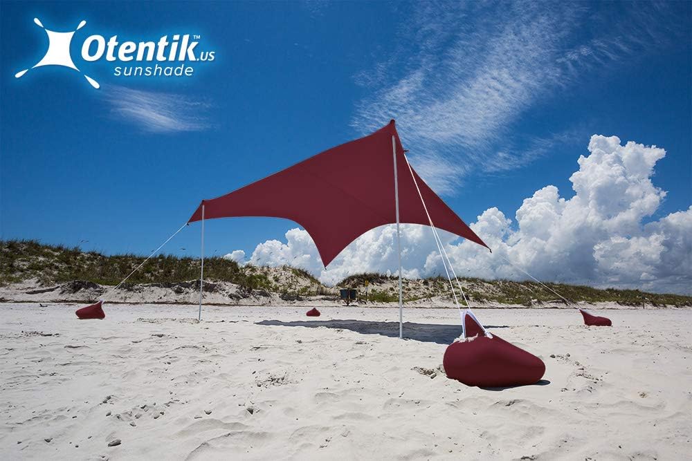 Otentik Beach Sunshade - with Sandbag Anchors - The Original Sunshade Since 2011