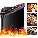 BBQ Grill Mat On'h Non-Stick Grill Mats For Gas Grills / Charcoal Grills / Electric Grills / Ovens, Set Of 3
