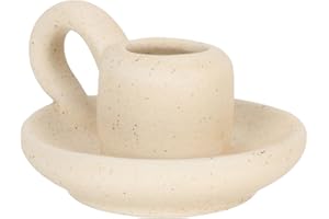 SHINEOFI Ceramic Candle Holder for Tealight and Taper Candles Round Tray Stand for Living Room Dining Table Decor