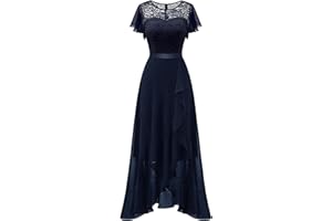 BeryLove Formal Dresses for Women 2024 Wedding Guest with Slit Cocktail Elegant Lace Long Prom Dress