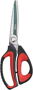 LIVINGO 10'' Multipurpose Heavy Duty Scissors, Premium Titanium Coating Forged Stainless Steel Tool Industrial Shears for Household Pruning, Gardening, Office