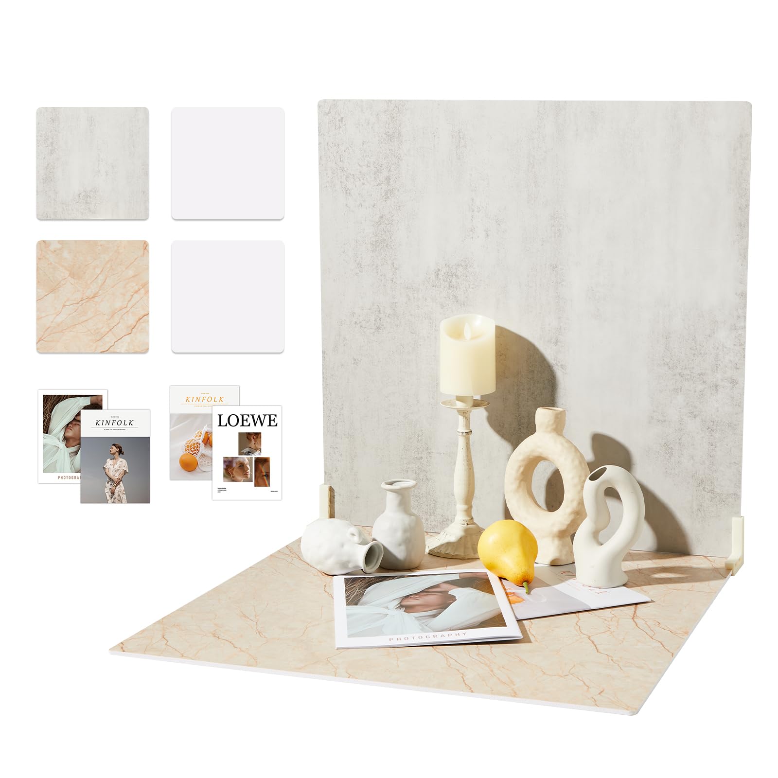 EOAJAFOU 2PCS 24x24Inch Photo Backdrop Boards