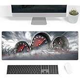 Racing Sports Gaming Mouse Pad, Racing Sports Game Large Extended Desk Mat 27.5x11.8 inches with Non-Slip Base & Stitched Edges, Waterproof Desk Mat for Office, Home, Laptop, Computer Keyboard