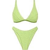 ZAFUL Women High Sets Textured Bikini Bathing Swimsuits Piece