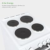 Willow WE50SSW 62L Freestanding Electric Cooker White 50cm Hob view 5