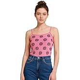 Novelle Fashion Womens Sleeveless Tank Top in Pink Color XLarge Size | Fall Tops for Women with Pink Flower Pattern | Front Scoop Neck Tank for Casual Wear & More