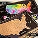 Premium Scratch Off Map of The United States - Watercolor USA Travel Scratch Map with All States Capitals, Flags and Accessories Included – 11 x 17” Unique & Detailed Design – Deluxe GlFT Package