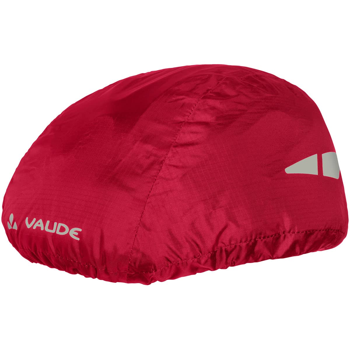 VAUDE Bicycle Helmet Rain Cover in Red - Breathable, Windproof & Waterproof Helmet Cover, Reflective Bike Helmet Cover, Environmentally Friendly Water-Repellent with Eco-Finish
