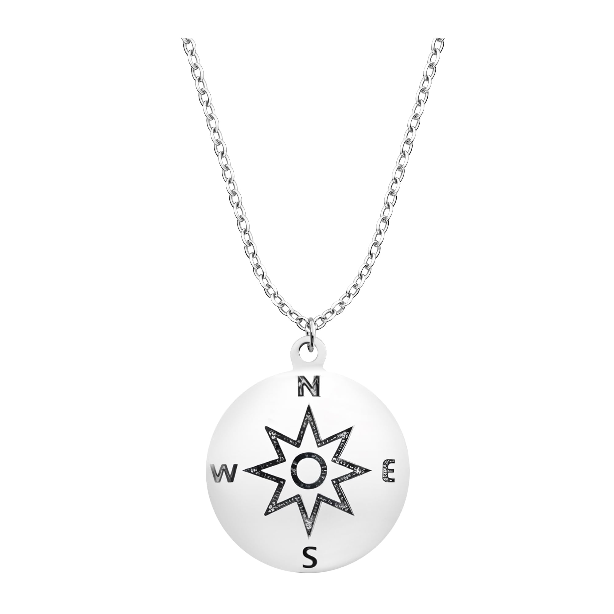 Sofia Milani - Women's Necklace 925 Silver - Compass World Map Pendant - 50271