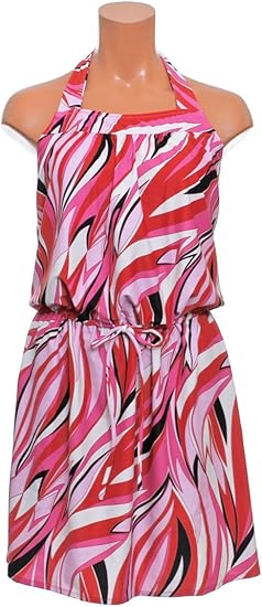 Amazon Co Jp ミッシェルクラン Michel Klein 水着 幾何学柄 ａラインワンピース ブラなし トレンカ付き 3点セット Se2 01 17ll Pnk ピンク 服 ファッション小物