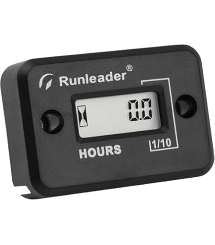 Taikemeti Small Engine Hour Meter & Tachometer - Digital With Maintenance Reminder For Lawn Mowers, Generators, Etc.