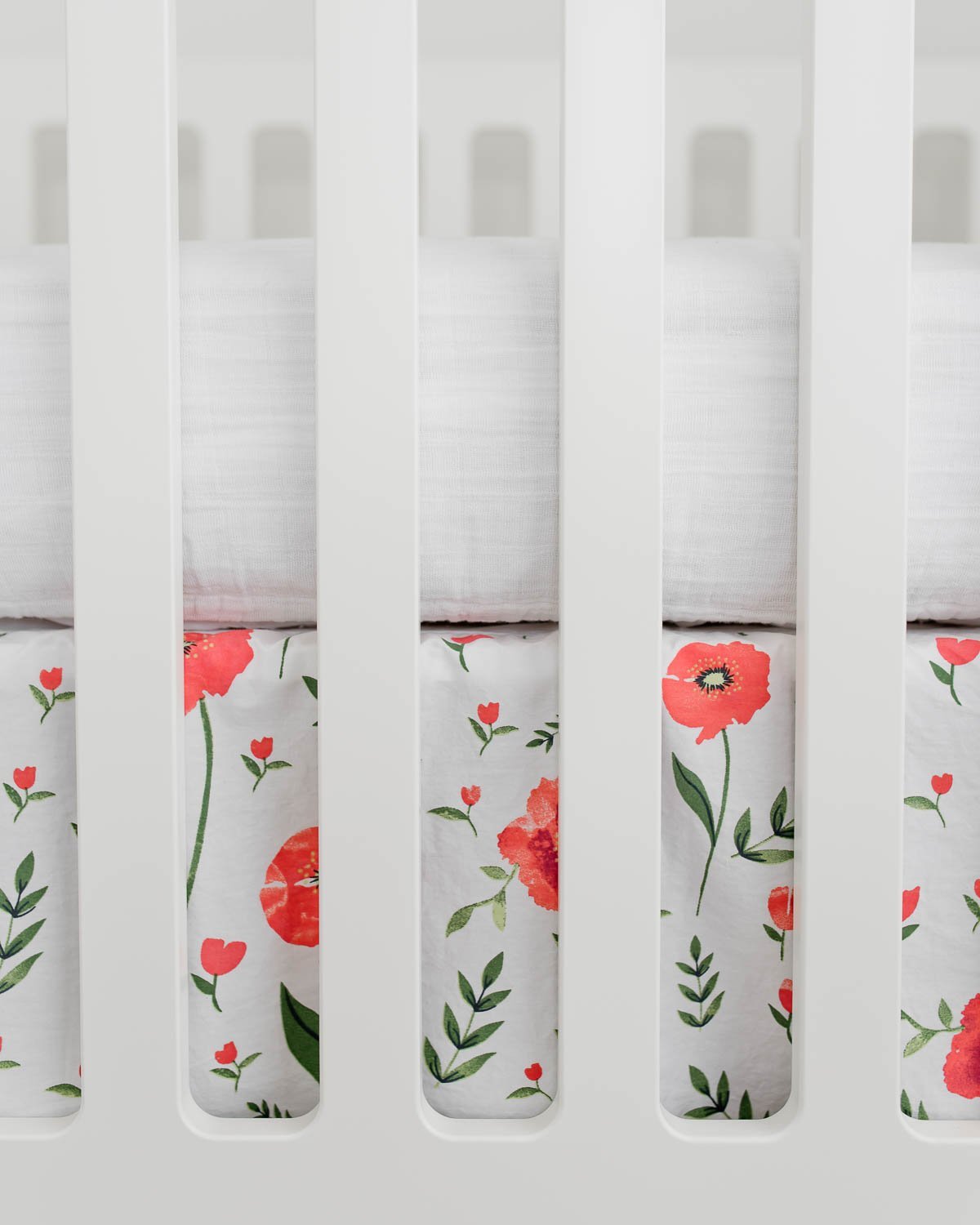 little unicorn percale crib skirt