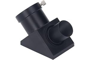 Mirror 1.25 Inch, Fully Coated Lens, 90 Degree Diagonal Adapter for Telescope Eyepiece, 0.965 Inch Focuser Compatibility