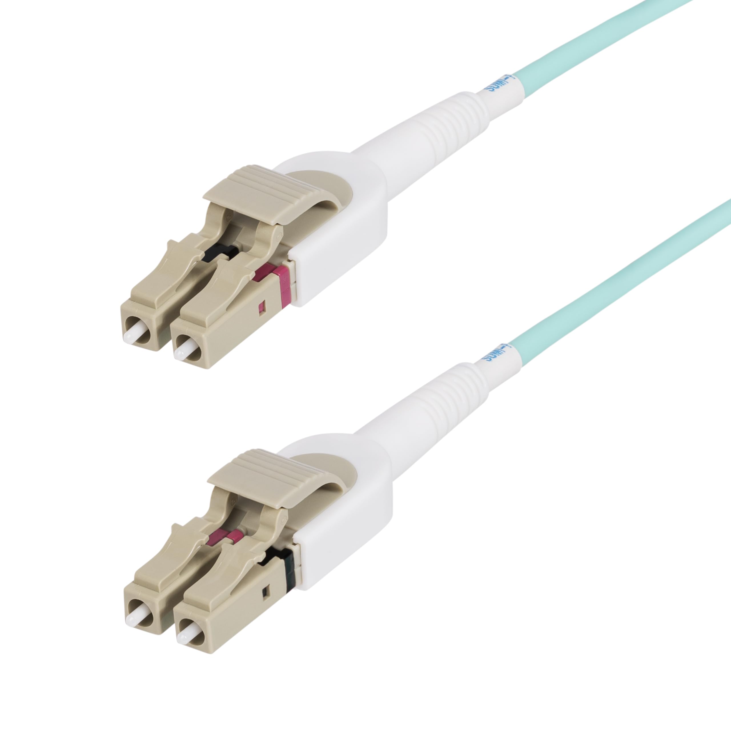 StarTech.com 5m (15ft) LC to LC (UPC) OM4 Switchable Fiber Cable, Multimode 50/125µm, 100G Networks, Low Insertion Loss, LSZH, Toolless Polarity Switching (450FBLCLC5SW)