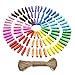 EBOOT 100 Pcs Colored Clothespins Bulk 1.42 Inch Mini Colorful Wooden Clothes Pins 10 Colors Multi Purpose Clothespins for Crafts, Hanging Clothes, Photo, Decorations Colored Clips with Natural Twine