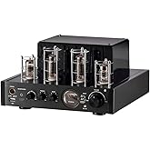 Monoprice Stereo Hybrid Tube Amplifier 2019 Edition, 25 Watt with Bluetooth 2.1 + EDR, Wired RCA, Optical, Coaxial, and USB Connections, and Subwoofer Out