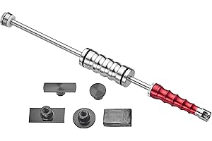 kauplus 7PCS Slide Hammer Dent Puller & Tab Kits Set, Auto Body Dent Removal Cold Glue Tab Kits