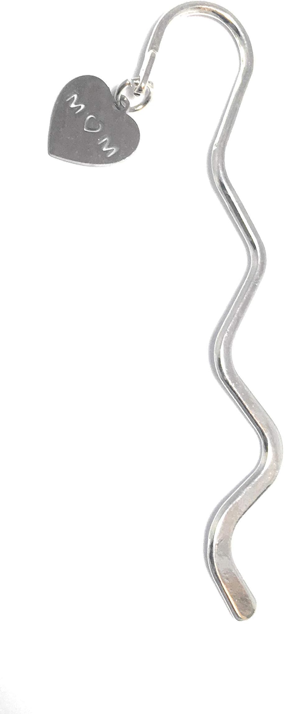 FizzyButton Gifts Stainless Steel Mum or Mom Charm Mini Bookmark in Gift Bag