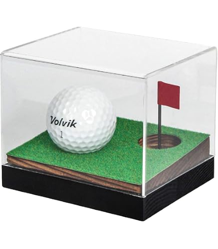 Présentoir à Balles De Golf En Acrylique Et Métal – Dimensions 15x6x4 Cm, Pour Bureau, Collection, Souvenirs