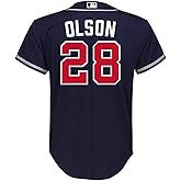 Matt Olson Atlanta Braves MLB Kids 4-7 Navy Alternate Player Jersey