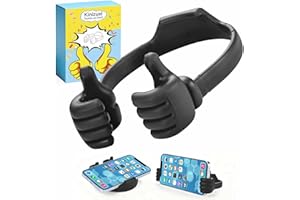 Kinizuxi Thumbs Up Cell Phone Holder for Desk for Christmas,Universal Flexible Cell Phone Stand for Tablet Holder, Cellphone Holder Smartphone Stand Holder for iPhone iPad Samsung and More (Black)