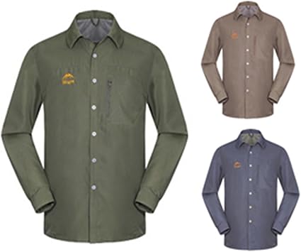 Amazon Co Jp Mogos メンズ 登山シャツ スポーツウェア 男性ハイキングシャツ ゴルフウエア 通気性 速乾性 アウトドアウェア 全3色6サイズ スポーツ アウトドア
