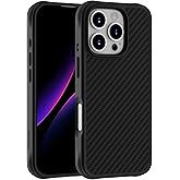 Belemay Shockproof Case for iPhone 16 Pro, Compatible with MagSafe, Lightweight Protective, Military-Grade Drop Protection, 600D Aramid Fiber & Grippy TPU Bumper with Air-Cushioned Corners, Black