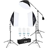 Skytex Softbox Lighting Kit 3Pack, 20x28in Soft Box | 135W 5500K E27 Bulb Continuous Photography Lighting, Photo Studio Lights Equipment for Camera Shooting, Video Recording