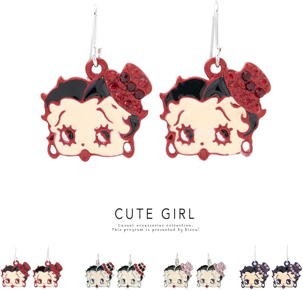 Amazon Co Jp ソウビエン ピアス フックピアス キャラクター アメコミ Pop ポップ レトロ 個性的 アメリカン 女の子 耳飾り アクセサリー 服 ファッション小物