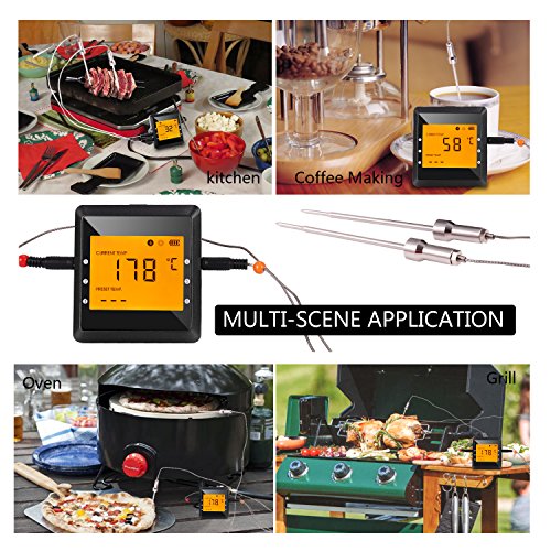 Digital Meat Thermometer for Grilling, Bluetooth Wireless Cooking