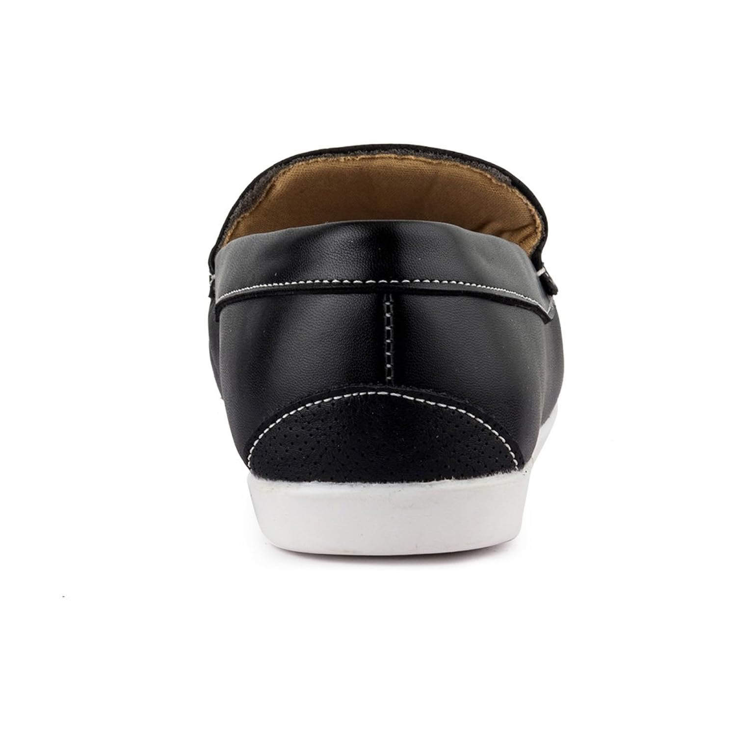 rosso italiano men's black bell loafers shoe (ril499bl801)