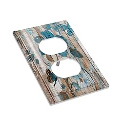 Thsanju Vintage Rustic Farmhouse Wood Plank Teal