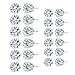 12 Pairs Round Stud Earrings Set Clear Cut Cubic Zircon Copper Stainless Steel Studs Earrings Jewelry Gifts for Women Girls 8mm and 6mm