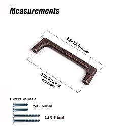 Goo-Ki Antique Oil Rubbed Bronze Cabinet Pulls with
