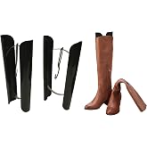 Dial Industries Spring Loaded Tall Boot Shaper Inserts, Black | Great for storage of calf, knee high &amp; riding boots to keep them aired, in shape and not slouching, Keep closets organized