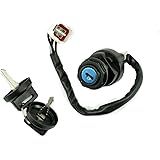 GLENPARTS Ignition Key Switch Replacement for Yamaha Grizzly 600 YFM600 1999 2000 2001 Banshee 350 Grizzly Badger 80 600 Bear Tracker 250 Big Bear Warrior 350