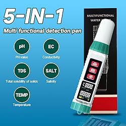 Mesenymm 5 in 1 Digital PH Meter, 0.01 High