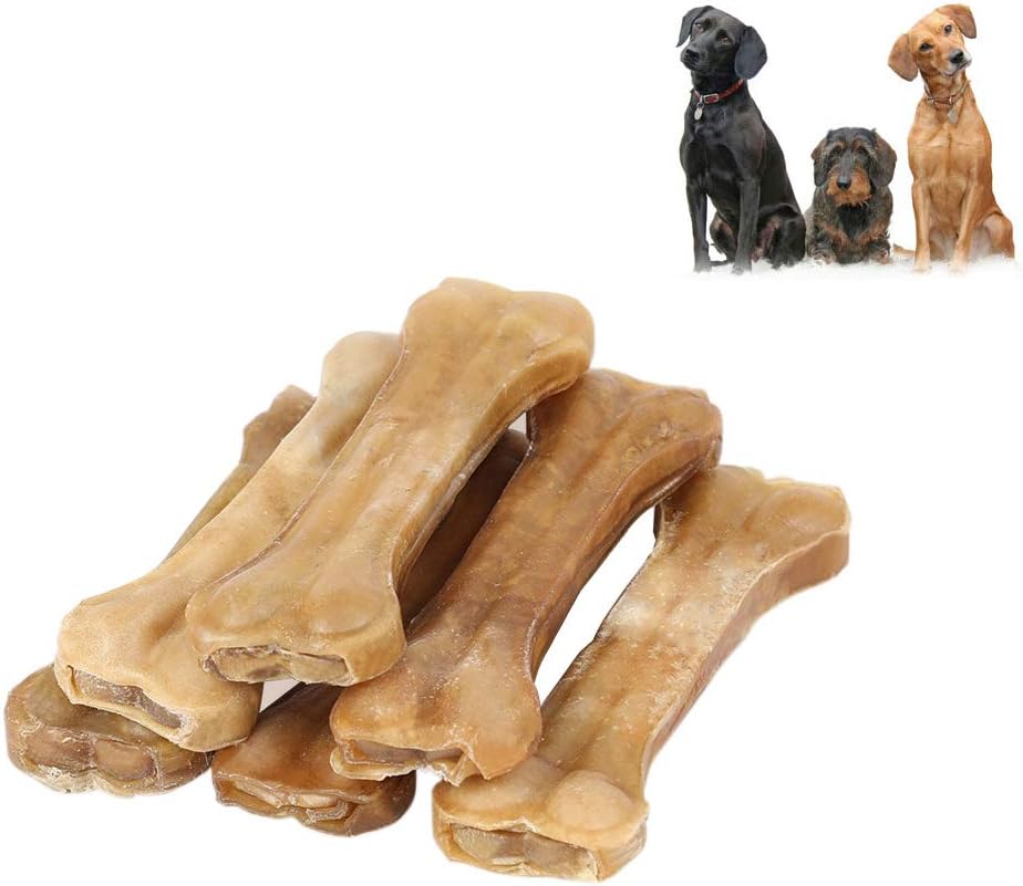 MAFAGE Rawhide Dog Chew Bone, Pet Rawhide Pressed Bones Knuckle Bone