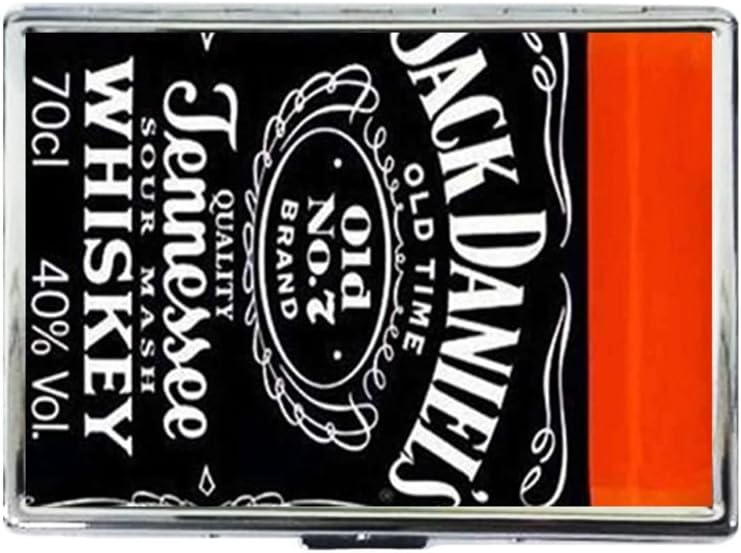 Jack Daniels Whiskey Sour Fashion Custom Silver Color Stainless Steel Big Cigarettes Case card box Holder