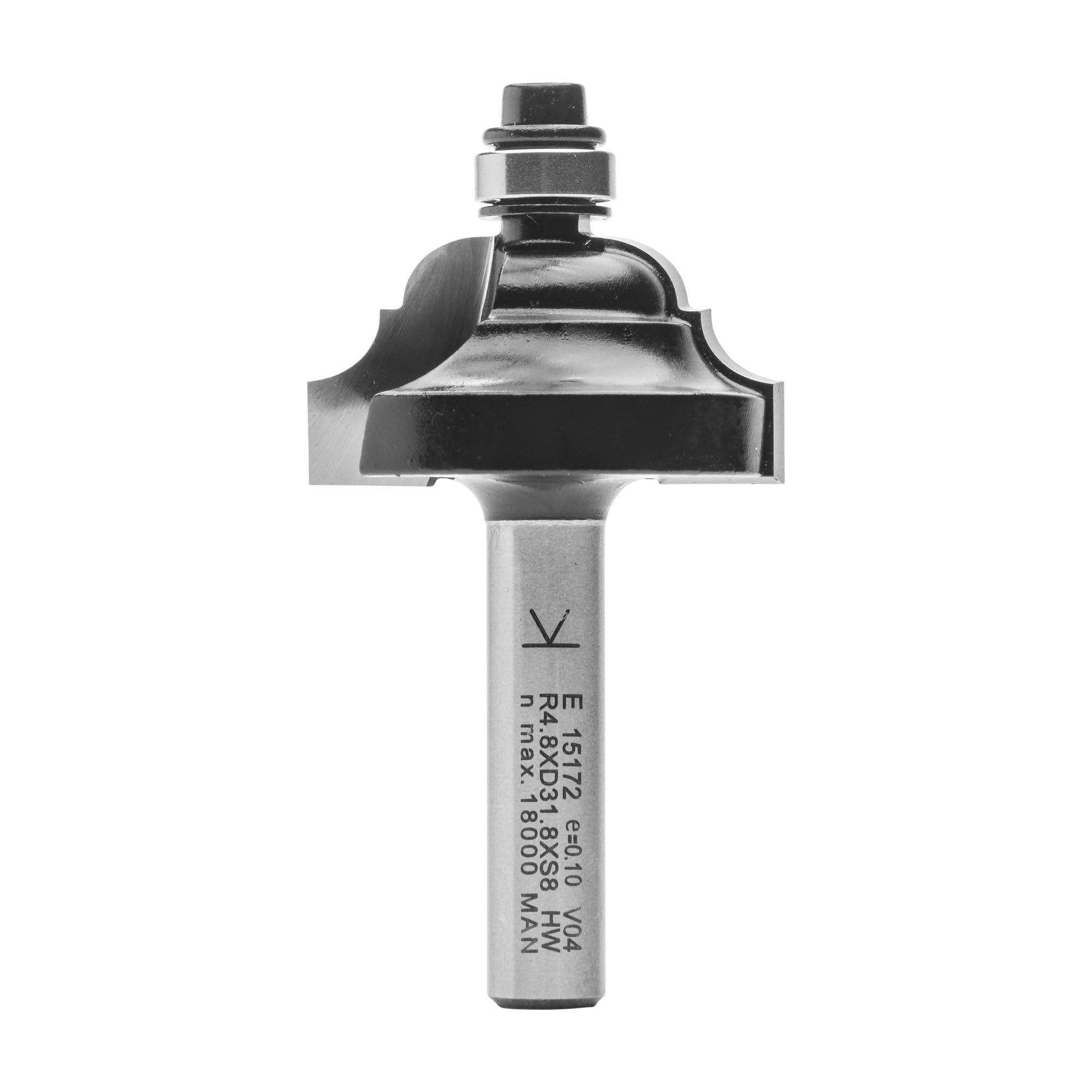 ENT 15172 Classig Roman Ogee Cutter TC Shank (S) 8 mm, Diameter (D) 31,8 mm, NL 15,9 mm, R 4,8 mm, SL 32 mm, with Ball Bearing