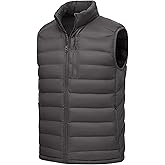 Rdruko Men's Puffer Vest Lightweight Outerwear Winter Warm Outdoor Hiking Casual Vest with 5 Pockets