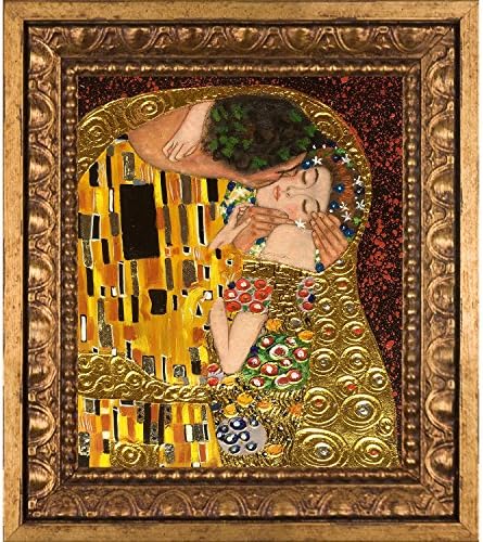 overstockArt the Kiss (Luxury Line) by Gustav Klimt Framed Hand Painted Oil on Canvas